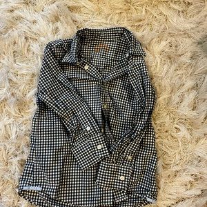 J Crew (crewcuts) Gingham Button Down shirt. 3T. Navy and white.